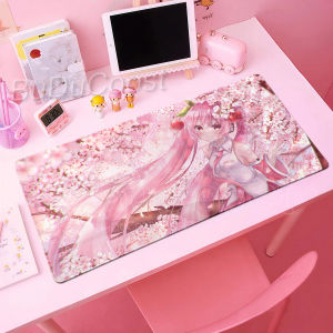 Bandai | Cute Anime Gaming Mouse Pad H-Hatsune M-Miku Kawaii Gamer Mousepad Keyboard Large Desk Mat Office Laptop Mousemat PC Accessories