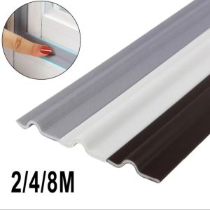 2M 4M 8M Sliding Type Window Sealing Strip Door and Window Seam Windproof Sound Insulation Self-adhesive Sealing Strip U type