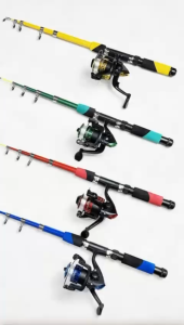 Paket Joran Pancing Antena Carbon Style Teleskopic Antena Tegek Miyabi dan Reel Pancing Putar Rell Rill Katrol Kerekan