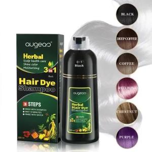 Herbal Natural Plant Hair Dye Shampoo Fast Grey Hair Dyed Black  6 Color Coffee Red Purple Salon & Home Hair Color 30/500ml