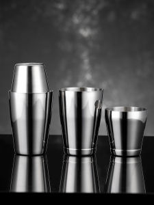 Mini Boston Stainless Steel Cocktail Shaker Barware Alcohol Mixing Tool Portable Party Accessories Drink Supplies