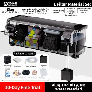 CHONGXIAOSHUAI | Hanging 3-in-1 Filter System with Activated Carbon and Protein Cotton Biofilter