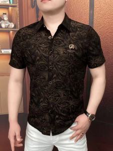 Kawadu | Elegant Printed Business Casual Breathable Light Luxury Mens Shirt