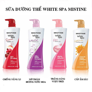 Sữa Dưỡng Thể Mistine White Spa chai 400ml Giúp Dưỡng Ẩm Trắng Sáng Da Thơm Lâu – Thái Lan