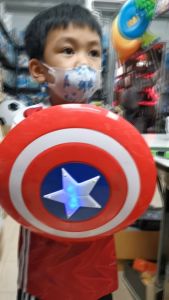 MKTOY โล่กัปตัน กัปตันอเมริกา มีเสียง มีไฟกระพริบ มีถ่านพร้อมเล่น 2137-1