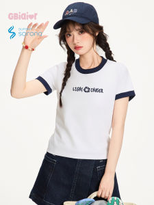 Gbiaior | Cooling Slimming Square Neck Short Sleeve T-shirt Fitted