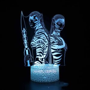 Hot Toys | Avatar 3D acrylic night light 16 color color color changing night light with remote control dimmable LED light as a gift for fan