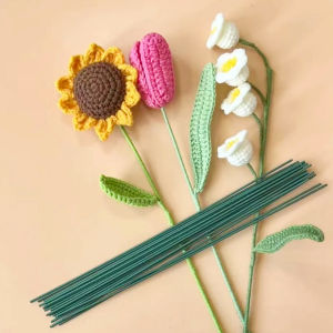 M.G.【Ready in Stock】 Floral Green Paper Tape Flower Material Diy Flower Diameter Handmade Rose Pole