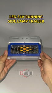 LED 24V Square Running Side Lamp Signal Flowing Border Bottom Light Lampu Sisi Segi Empat Lori 2 Bateri Treler