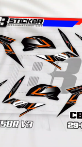 STRIPPING STICKER VARIASI MOTOR HONDA CB-150R V3 | DESAIN KEKINIAN CBV 29 RACING P