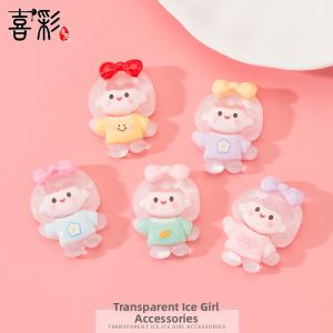 XICAI | Transparent Cartoon Girl Resin Accessories