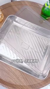 Food storage with cover food storage dispensers SUS316 stainless steel food container food keepers food tray for party set serving dish for kitchen fridge refrigerator organizer storage box snacks fruit baking sheet food keeper