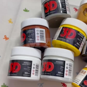Màu Vẽ 3D Dạng Hũ 100ml Màu Acrylic Đa Năng Cho Vải Gỗ Canvas Và Đồ Thủ Công LIM ART