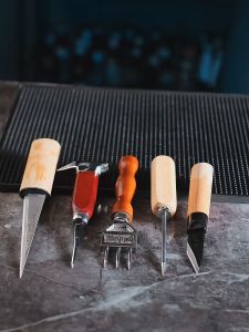 Manual Ice Pick Bar Bartender Ice Crusher Stainless Steel Ice Chipper With Solid Wood Handle