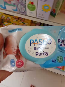 Tissue PASEO Baby Wipes Purity Purified Water Tisu Basah Non Parfumed 80 Sheet