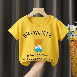 Pure Cotton Short Sleeve T-Shirt for Boys And Girls Thin Summer Half Sleeve Fashionable Baby Clothes Absorbent Breathable