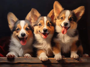 1000Pieces Jigsaw Puzzle Cute Corgi Pet Animal Art For Adults Great Weekend Relaxation And Family Fun