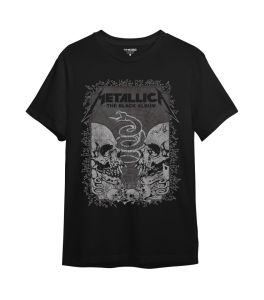 Kaos band Metallica Black Album T shirt distro rock metal