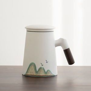 Tea Infusion Separate Water Office Mug with Filter and Lid