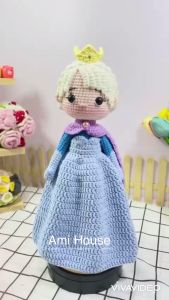 Búp bê Elsa Anna công chúa bằng len móc handmade búp bê len cotton cao cấp an toàn cho bé gái – Ami House