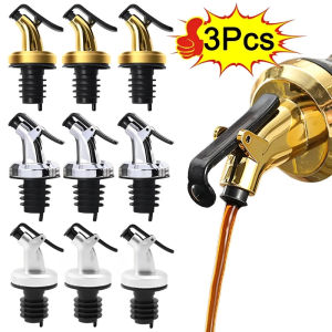 3/1Pcs Kitchen Oil Bottle Stopper Liquor Dispenser Wine Pourer Lock Plug Sealing Leak-proof Nozzle Oil Pour Spout Cap Kitchen Tool