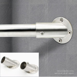 90 degree diagonal clothes hanging pole clothes drying pole high foot corner wardrobe pole corner flange fixing seat triangular shower curtain pole