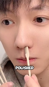 2-in-1 Nose Hair Trimmer & Ear Wax Pick Washable Stainless Steel Single/Double-Edge Manual Shaver Razor Grooming Tool