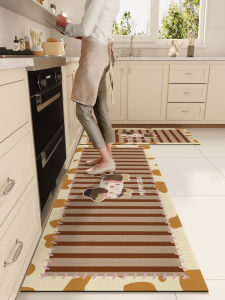 YINSHANG | Non-slip Anti-oil Easy Clean Waterproof Stain-resistant Trimable Dog Pattern Kitchen Floor Mat