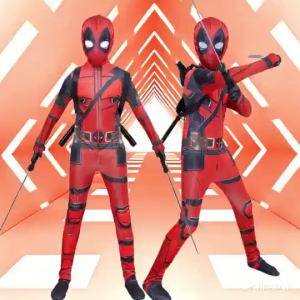 Wivo Decorseason Deadpool Costume with Mask Superhero Halloween Cosplay Jumpsuit 3D Style for Kids