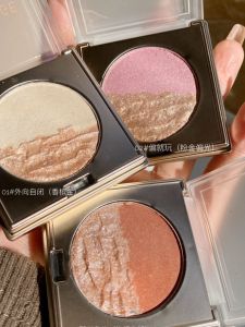 Palettes สองสีของ Herorange ไฮไลท์อายแชโดว์ แป้งรองพื้นตกแต่งใบหน้า ไฮไลท์สีชมพูแดง กระต่ายตา แป้งรองพื้นเนื้อแมทต์