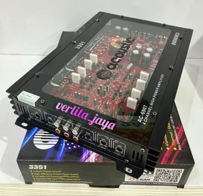 Power 4 Channel ACOUSTIC AC-3351 Amplifier high quality 60.000 watt
