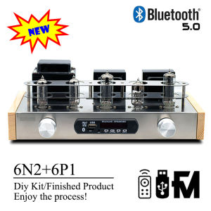 Audio 6n2 6p1 Vacuum Tube Amplifier Kit Diy Hifi Class A Audio Amplifier Vu Meter Bluetooth 5.0 Usb Player 3.5w*2