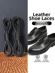 XIANZHAO | Round Thin Anti-slip High-end Business Shoe Laces Brown