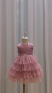 Toddler Girls Sleeveless Birthday Princess Dress – Multi-layer Tulle Cake Gown for Wedding 1st Birthday Party & Photoshoot | Infant Baby Girl Formal Dress 0-7 Years