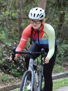 WOSAWE Women Cycling Jersey Sunscreen Breathable Quick-drying Long Sleeve Sports Bike Shirts