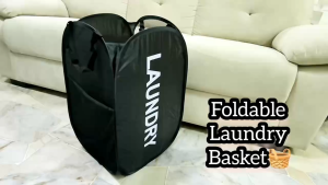 Foldable Laundry Basket Large Capacity Laundry Bag | Bakul Baju Waterproof | Dirty Clothes Storage Organizer