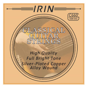 IRIN | Classical Guitar Strings Series Premium Silver Plated GuitarStrings 6-String Nylon Set PU Coating Warm Rich Tone for Guitar