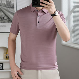 J&FO | Silk Blend Breathable Summer Mens Polo Shirt