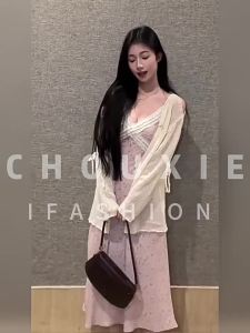 CHOUXIE | Popular Elegant French Style Floral Camisole Dress