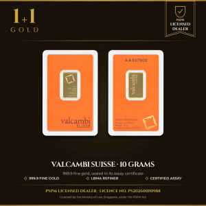 10 gram Gold Bar - Valcambi (In Assay)