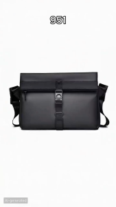 Practical Sling Bag Black Colour Waterproof Wear Resistant Travel Friendly Large Volume Bag Capacity Lightweight Durable