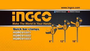 Cảo kẹp nhanh 30cm 12inch chuyên kẹp gỗ ngành mộc INGCO HQBC01602