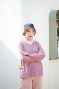 Lisdia Rajut Sweater Wanita Kerah V & Fashion Korea Bisa COD