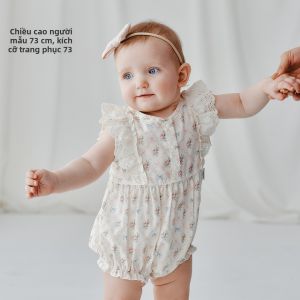 OAK FAMILY | Bodysuit Mùa Hè Bằng Cotton Cho Trẻ Sơ Sinh