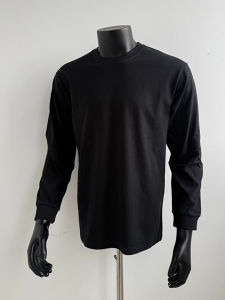 เสื้อยืดคอกลมแขนยาวผู้ชาย ผ้าฝ้ายแท้ น้ำหนักเบา ทรงหลวม ทรงลำลอง ฤดูใบไม้ร่วง 2025 ทรงหลวม ทรงหลวม ทรงหลวม