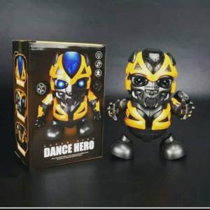 Mainan Anak Robot dancing Bisa berjalan Nyala lampu dan musik dance Hero