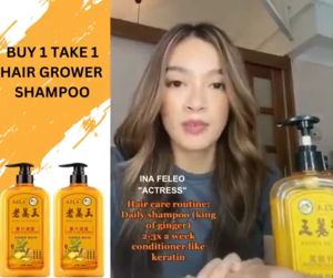 [Buy 1 Take 1] AZLA Ginger Shampoo Fast Powerful Hair Growth Liquid Anti Hair Loss Shampoo Repair Damaged Hair Preventing Hair Drop Shampoo Treatment Hair Care