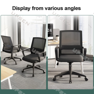 Office Chair Mesh Ergonomic Computer Comfortable Study Chair Height Adjustable High Back Swivel With Armrest