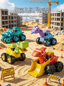 XIDIQI | Push-and-Go Dinosaur Toy Car For Toddlers 1-3 Years