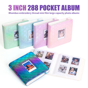Instax 3 inch 288 Pockets Hollow Cross - stitch Photo Album for Instax mini film Card Collection Book